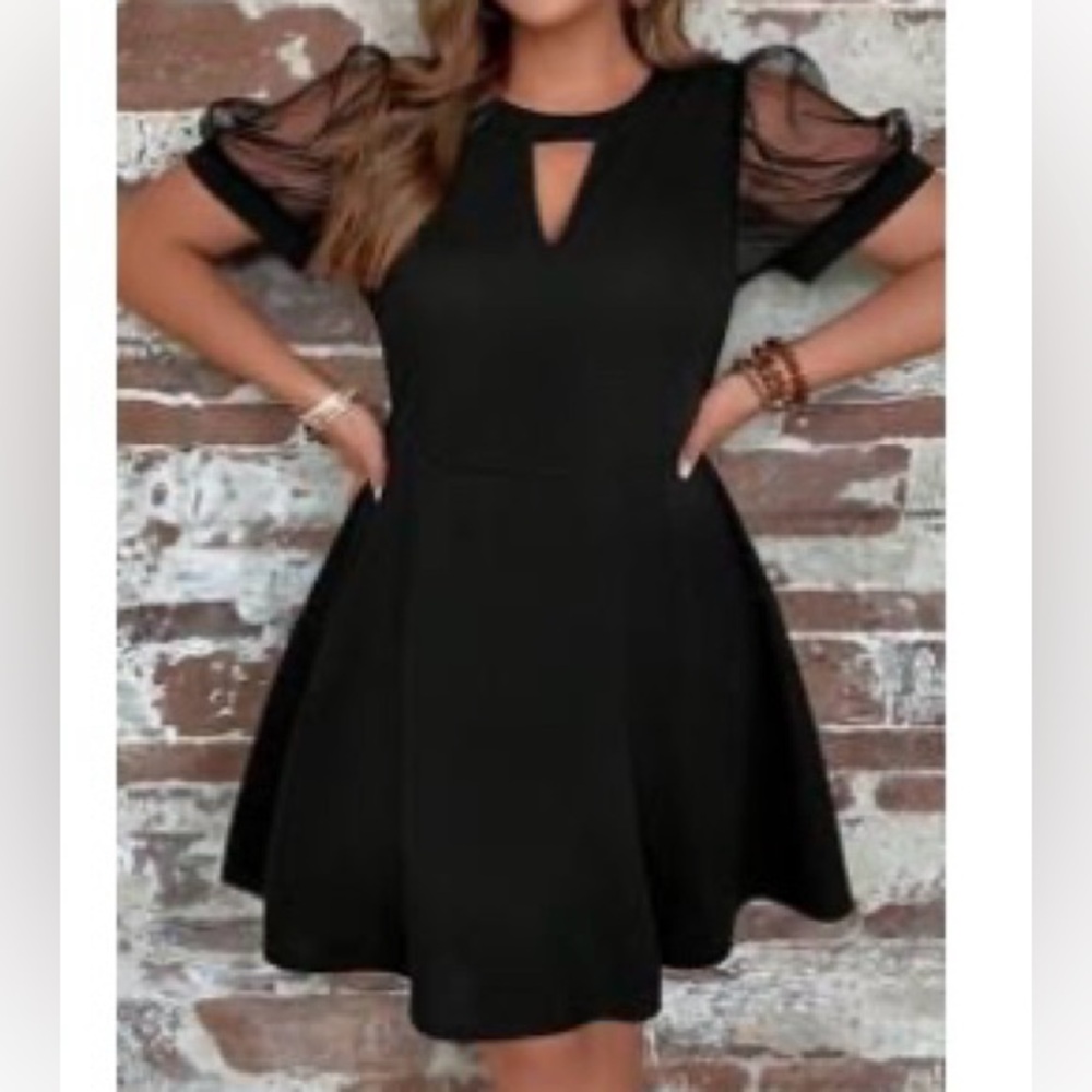 Shein curve black dress